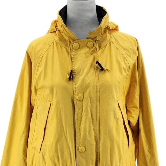 Vintage Brooks Brothers Oversized Yellow Hooded Anorak Jacket Womens Small - Picture 11 of 14